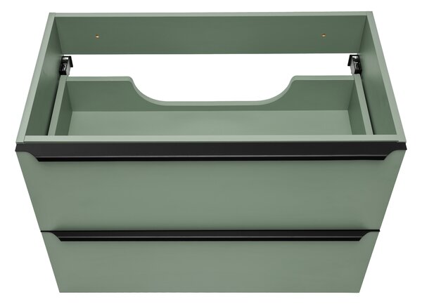 Comad Koupelnová skříňka s nábytkovým umyvadlem Sombra Green 70 rákosově zelená se zásuvkami