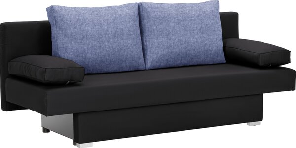 ROZKLÁDACÍ POHOVKA, textil, modrá, černá Carryhome - Rozkládací pohovky