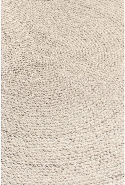 Krémový oboustranný/ručně tkaný jutový kulatý koberec ø 100 cm Braided – Hanse Home