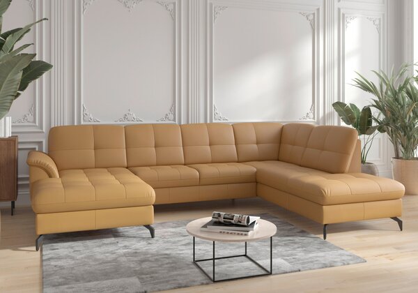 SEDACÍ SOUPRAVA, textil, kůže, curry žlutá Sit & More - Sedací soupravy, Online Only