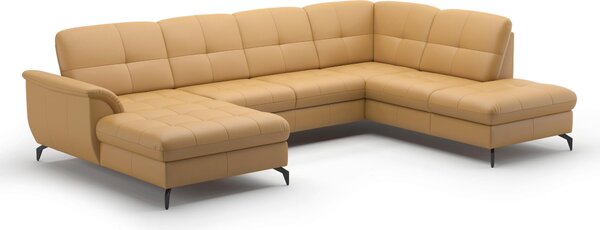 SEDACÍ SOUPRAVA, textil, kůže, curry žlutá Sit & More - Sedací soupravy, Online Only