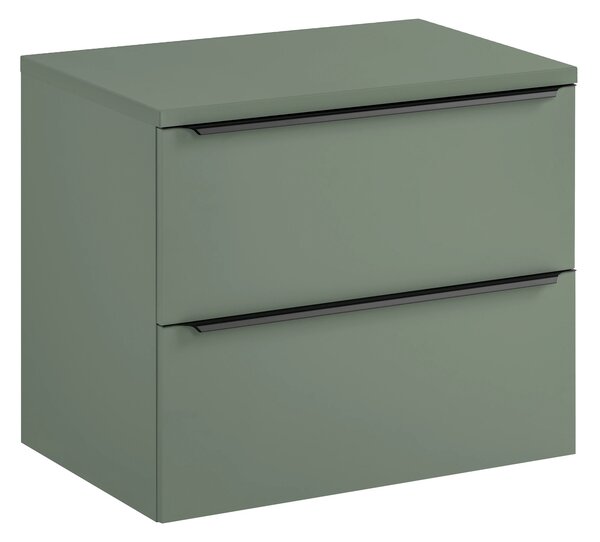 Comad Koupelnová skříňka pod deskové umyvadlo Sombra Green 70 rákosově zelená se zásuvkami