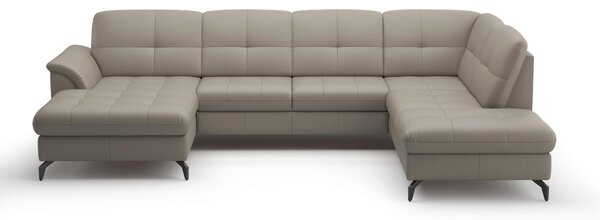 SEDACÍ SOUPRAVA, textil, kůže, šedá Sit & More - Sedací soupravy, Online Only