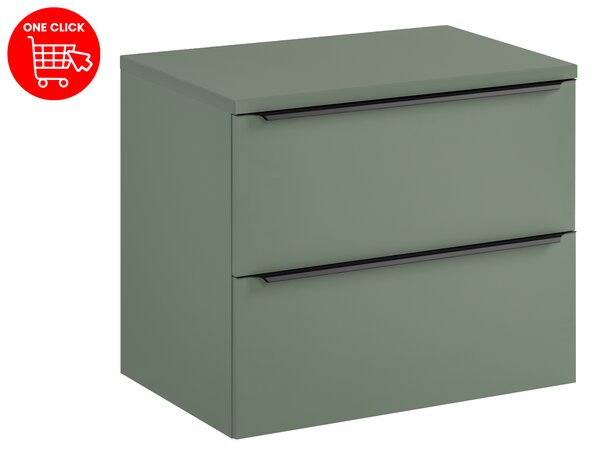 Comad Koupelnová skříňka pod deskové umyvadlo Sombra Green 70 rákosově zelená se zásuvkami