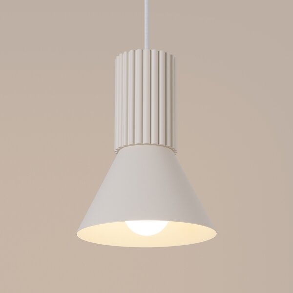 Sollux SL.1870 - Lustr na lanku ESTRIA 1xE14/10W/230V pr. 14 cm krémová