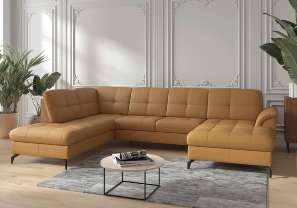 SEDACÍ SOUPRAVA, textil, kůže, curry žlutá Sit & More - Sedací soupravy, Online Only