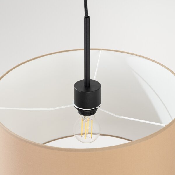 Sollux SL.1849 - Lustr na lanku NEVIA 1xE27/15W/230V pr. 40 cm taupe