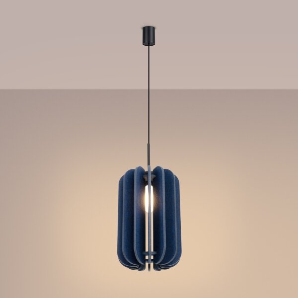 Sollux SL.1859 - Lustr na lanku MULA 1xE27/15W/230V pr. 27 cm modrá