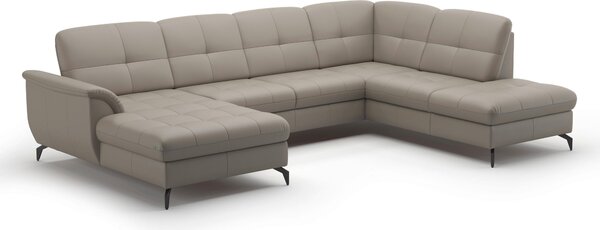 SEDACÍ SOUPRAVA, textil, kůže, šedá Sit & More - Sedací soupravy, Online Only
