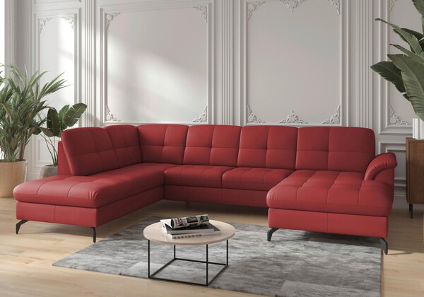 SEDACÍ SOUPRAVA, textil, kůže, červená Sit & More - Sedací soupravy, Online Only
