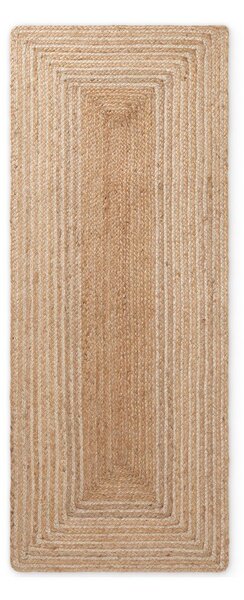 Oboustranný/ručně tkaný jutový běhoun v přírodní barvě/ve světle přírodní barvě 80x200 cm Juno – Hanse Home