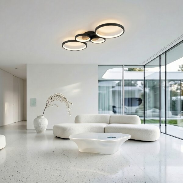 Brilagi - LED Stmívatelné stropní svítidlo RINGO LED/34W/230V černá + DO