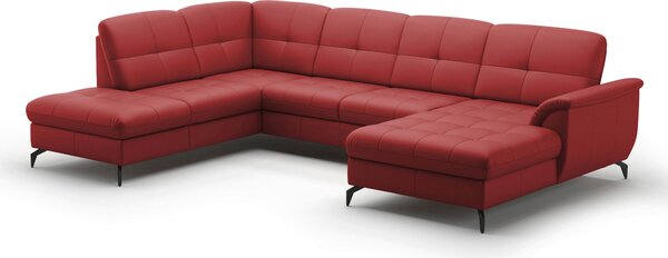 SEDACÍ SOUPRAVA, textil, kůže, červená Sit & More - Sedací soupravy, Online Only