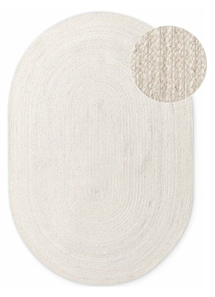 Krémový oboustranný/ručně tkaný jutový koberec 160x230 cm Braided – Hanse Home