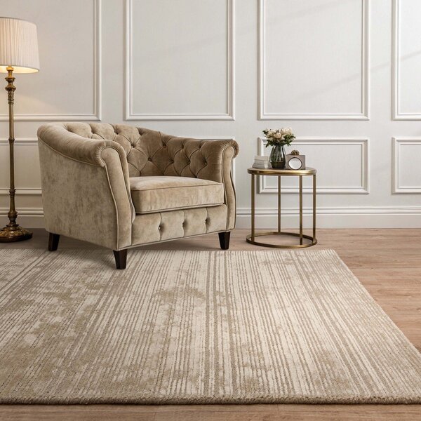 Béžový ručně tkaný koberec s příměsí vlny 120x170 cm Henley Sand – Asiatic Carpets