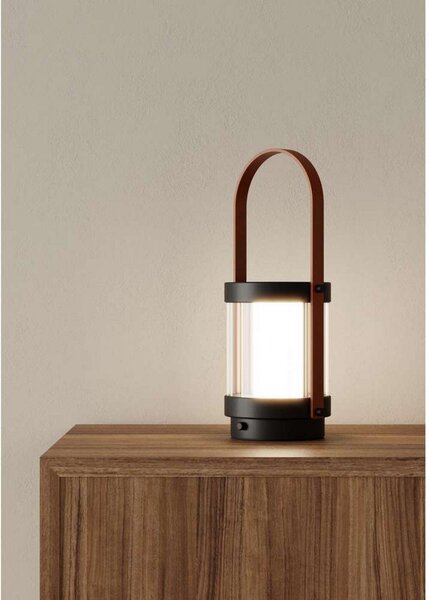 Stolní lampa Aromas del Campo, Bally, stmívatelné, Černá, Obývací pokoj, Sklo, Venkovský / rustikální