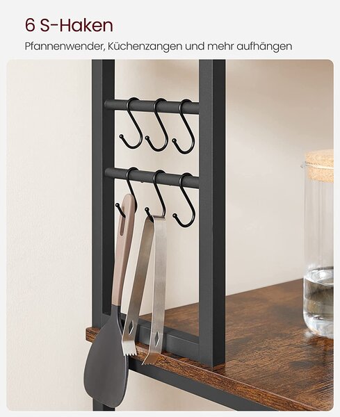 SONGMICS Kuchyňský regál industriální 6 polic