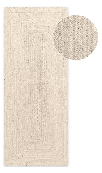 Krémový oboustranný/ručně tkaný jutový běhoun 80x200 cm Juno – Hanse Home