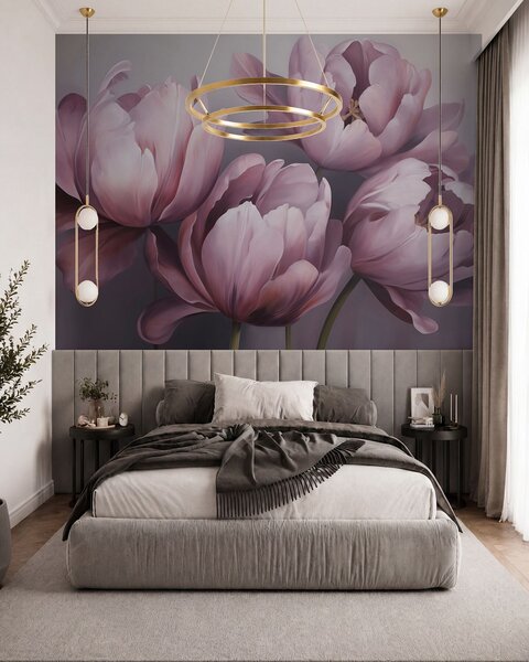 Fototapety Abstraktní malba napodobující tulipány, Fototapety květiny, w05593 : uwalls.cz