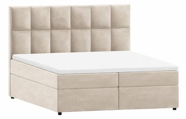 Béžová boxspring postel s úložným prostorem 180x200 cm Flip – Ropez