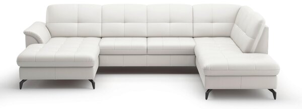 SEDACÍ SOUPRAVA, textil, kůže, bílá Sit & More - Sedací soupravy, Online Only