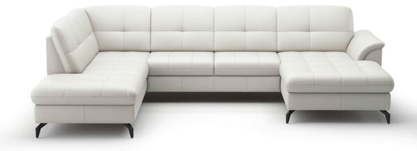 SEDACÍ SOUPRAVA, textil, kůže, bílá Sit & More - Sedací soupravy, Online Only