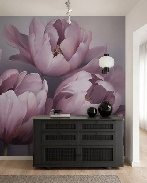 Fototapety Abstraktní malba napodobující tulipány, Fototapety květiny, w05593 : uwalls.cz
