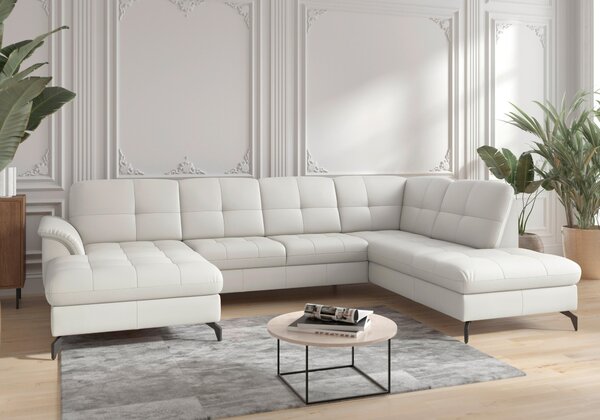 SEDACÍ SOUPRAVA, textil, kůže, bílá Sit & More - Sedací soupravy, Online Only