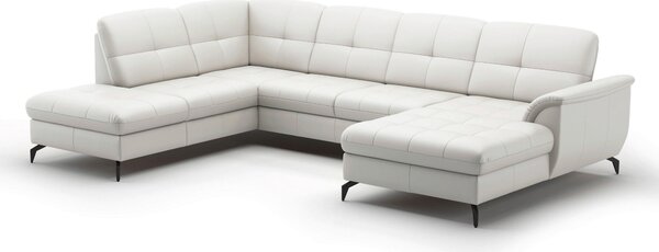SEDACÍ SOUPRAVA, textil, kůže, bílá Sit & More - Sedací soupravy, Online Only
