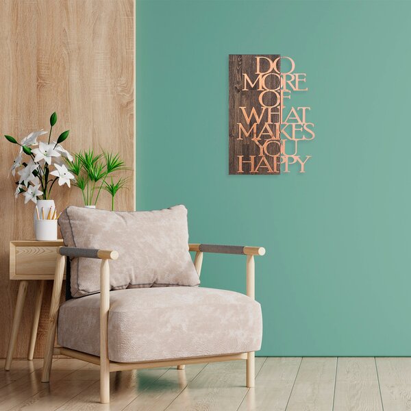 ASIR Nástěnná dekorace dřevo DO MORE OF THAT MAKES YOU HAPPY 42 x 58 cm