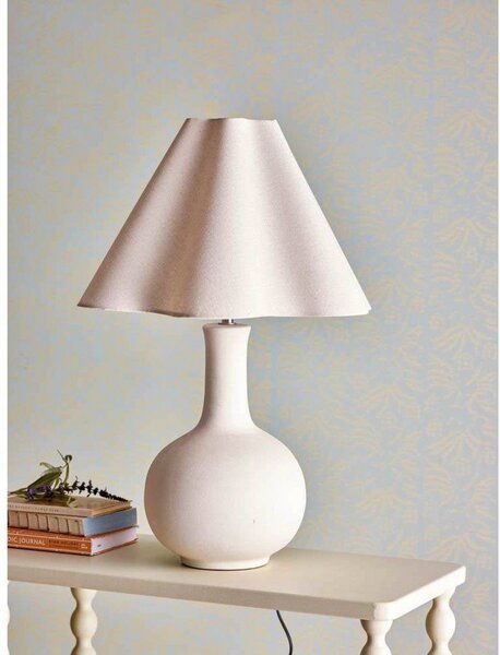 Stolní lampa Bloomingville, Bílá, Obývací pokoj, Tkanina / Textil