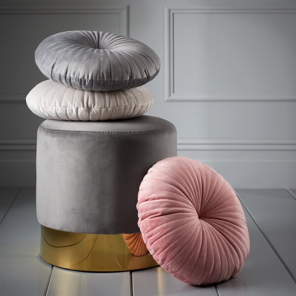 Sametový dekorační polštář ø 40 cm Round Soft Touch – Catherine Lansfield