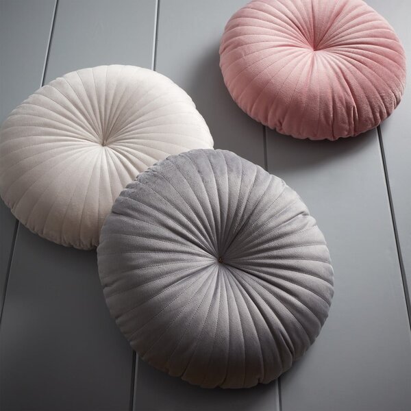 Sametový dekorační polštář ø 40 cm Round Soft Touch – Catherine Lansfield