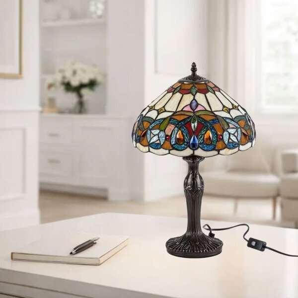 Brilagi - Tiffany vitrážová stolní lampa LUISA 1xE27/40W/230V