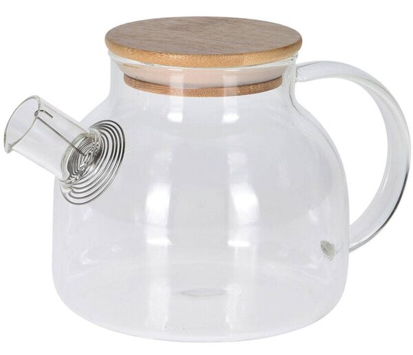Skleněná čajová konvice s kovovým filtrem, 1000 ml