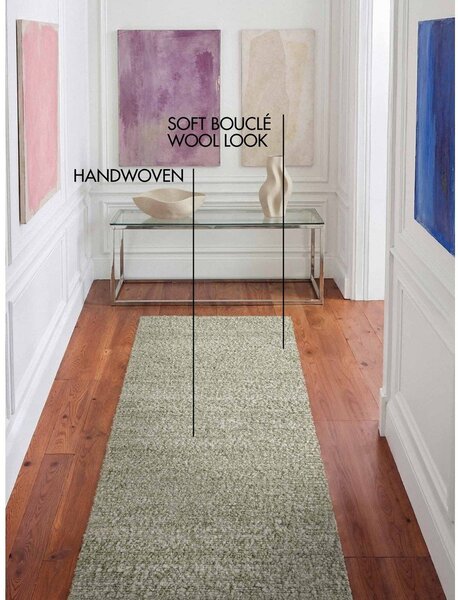 Světle zelený ručně tkaný běhoun 80x200 cm Notting Hill Portobello – Ted Baker