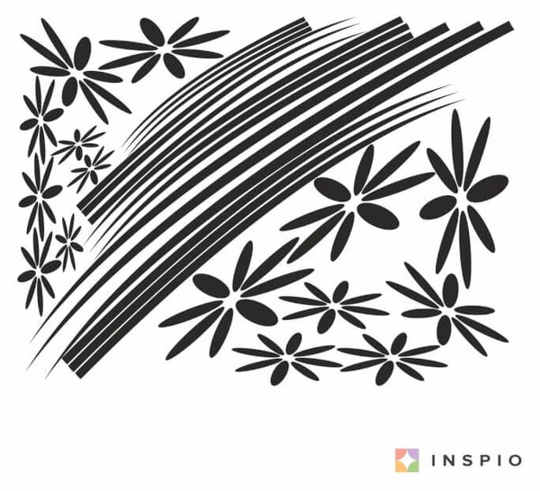 INSPIO - výroba dárků a dekorací - Samolepky na zeď - Sisi květiny ve vlastní barvě