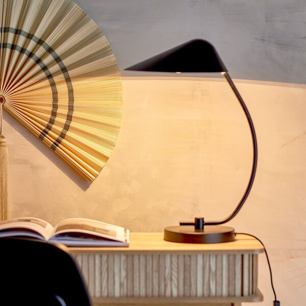 Stolní lampa Bloomingville, Nisella, Černá, Obývací pokoj, Kov, Moderní