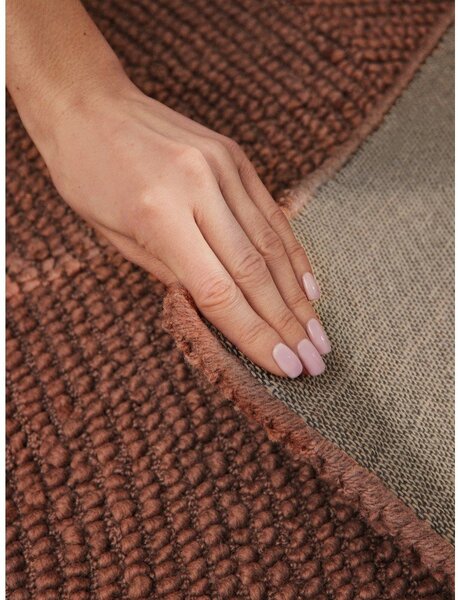 Ručně tkaný vlněný běhoun v cihlové barvě 80x200 cm Calmio – Hanse Home