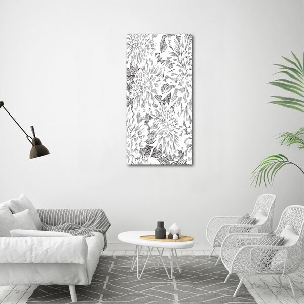 Vertikální Moderní obraz canvas na rámu Pivoňka ocv-104657062