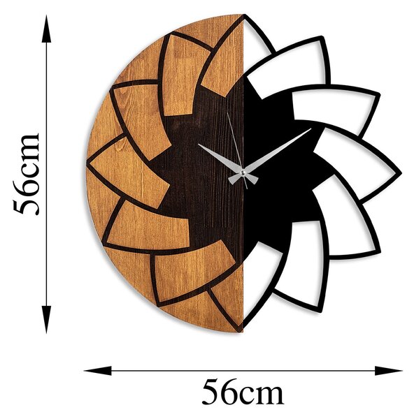ASIR Nástěnné hodiny dřevo KVĚT průměr 56 cm