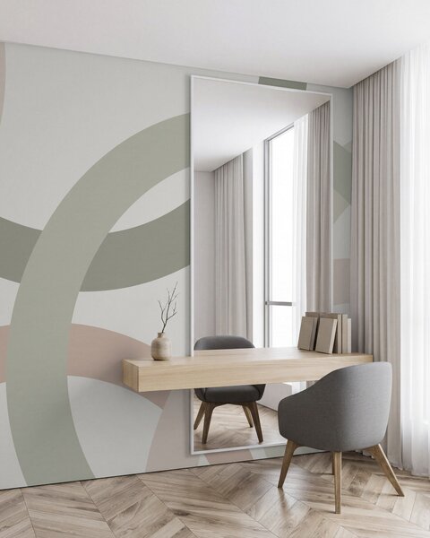 Fototapety Abstrakce s kruhy, Fototapety geometrie, w05709 : uwalls.cz