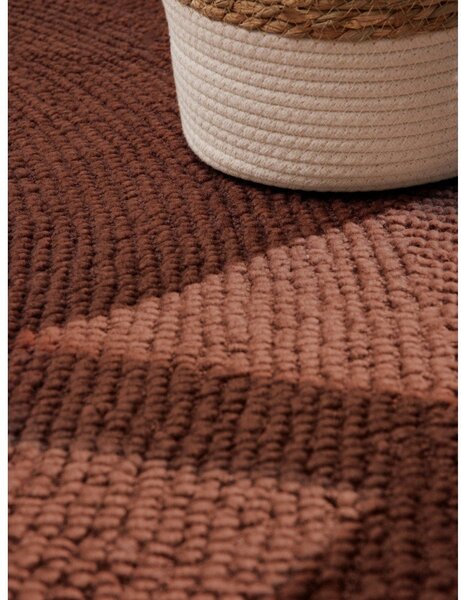 Ručně tkaný vlněný koberec v cihlové barvě 80x150 cm Calmio – Hanse Home
