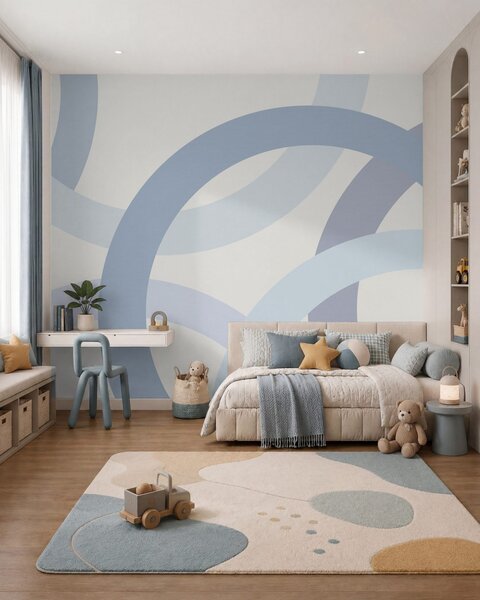 Fototapety Abstrakce s kruhy, Fototapety geometrie, w05709v1 : uwalls.cz