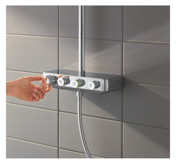 GROHE Euphoria SmartControl System 310 Cube Duo - Sprchový systém s termostatem na zeď, Chrom 26508000