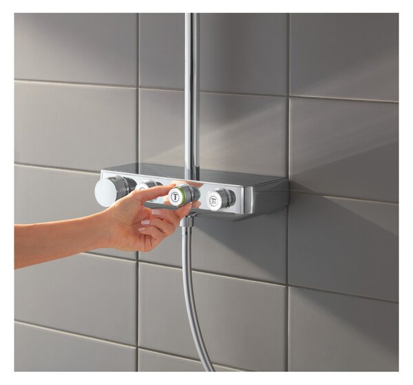 GROHE Euphoria SmartControl System 310 Cube Duo - Sprchový systém s termostatem na zeď, Chrom 26508000