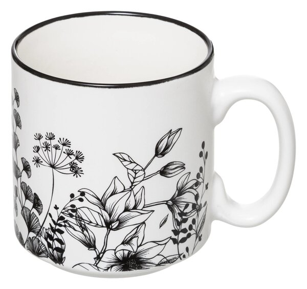 Keramické šálky na stojanu FLORAL, 240 ml, 4 ks