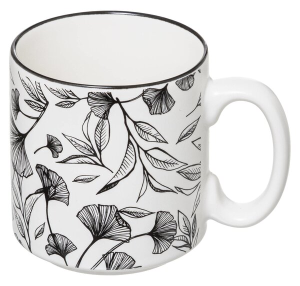 Keramické šálky na stojanu FLORAL, 240 ml, 4 ks