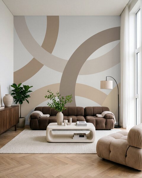 Fototapety Abstrakce s kruhy, Fototapety geometrie, w05709v2 : uwalls.cz