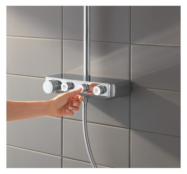 GROHE Euphoria SmartControl System 310 Cube Duo - Sprchový systém s termostatem na zeď, Chrom 26508000